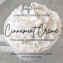 Load image into Gallery viewer, CINNAMINT CREME CANDLE - Cinnamon | Peppermint | Cream
