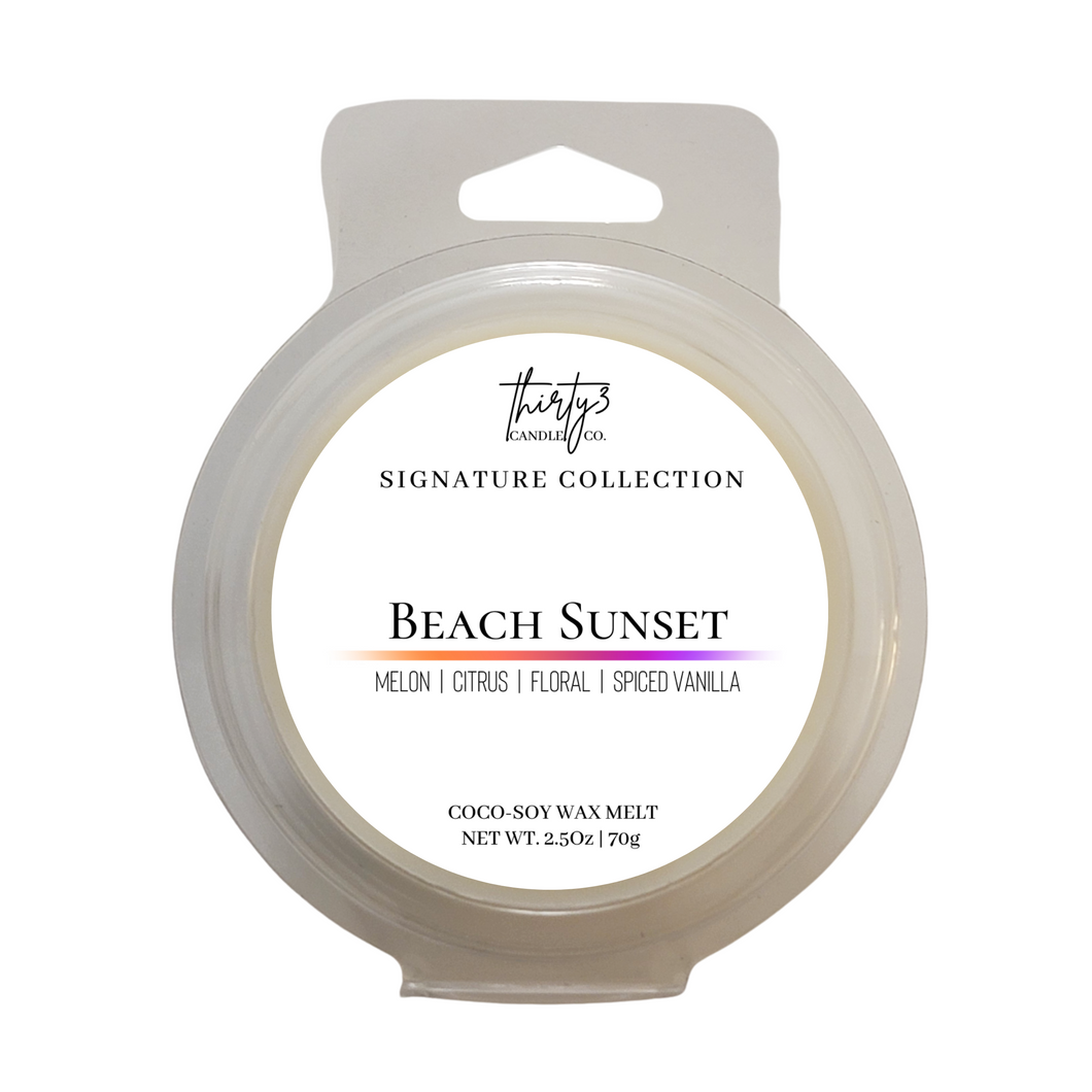 BEACH SUNSET Wax Melt - Melon | Coconut | Musk | Spiced Vanilla