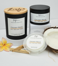 Load image into Gallery viewer, GOLDEN HOUR Candle - Coconut | Tropical Flowers | Cedarwood
