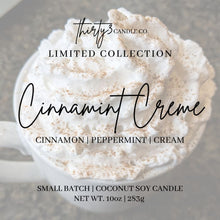 Load image into Gallery viewer, CINNAMINT CREME CANDLE - Cinnamon | Peppermint | Cream
