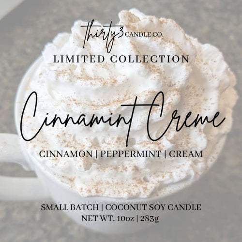 CINNAMINT CREME CANDLE - Cinnamon | Peppermint | Cream